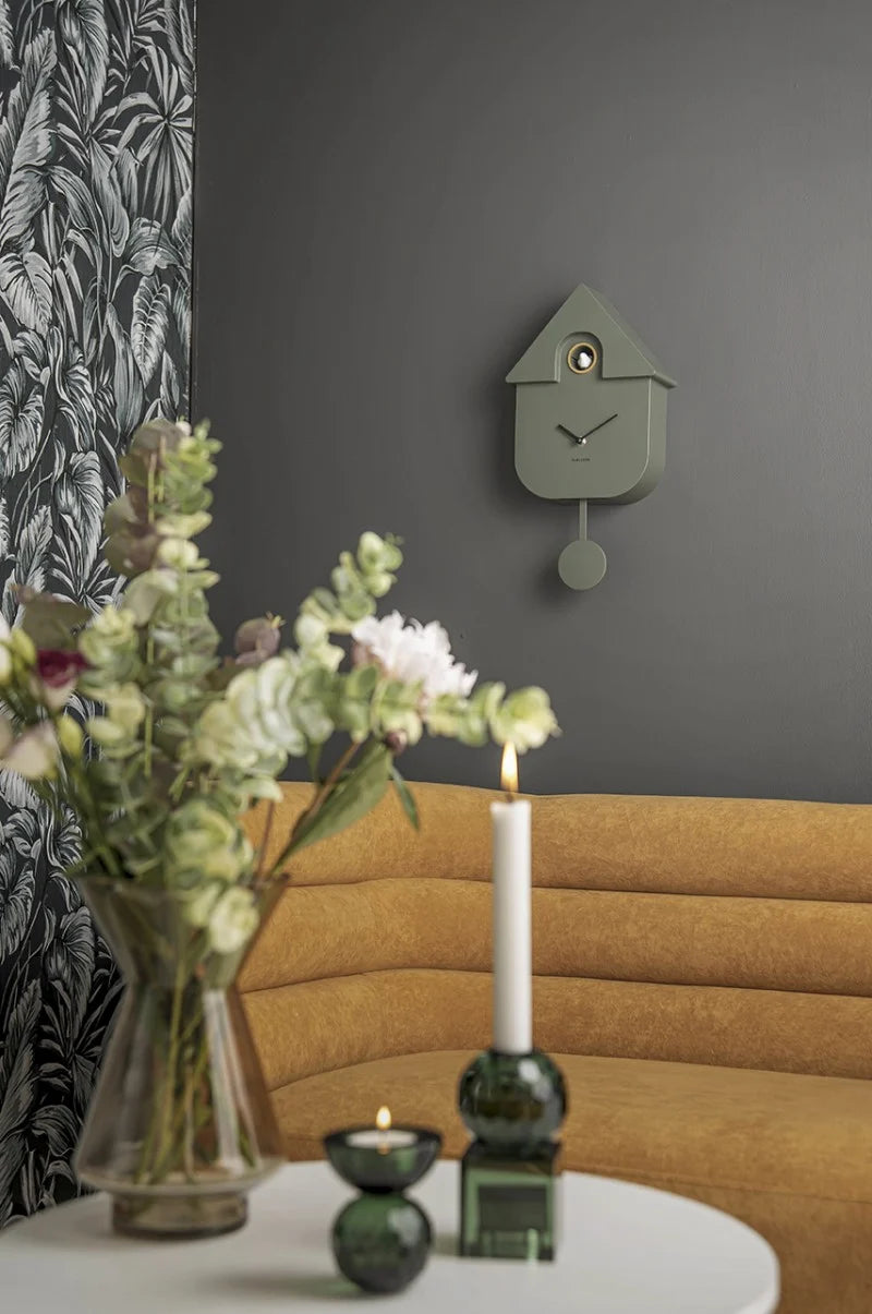 KARLSSON Modern Cuckoo Clock - Jungle Green