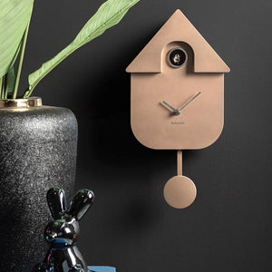 Modern Cuckoo Clock - Metallic Rose Gold