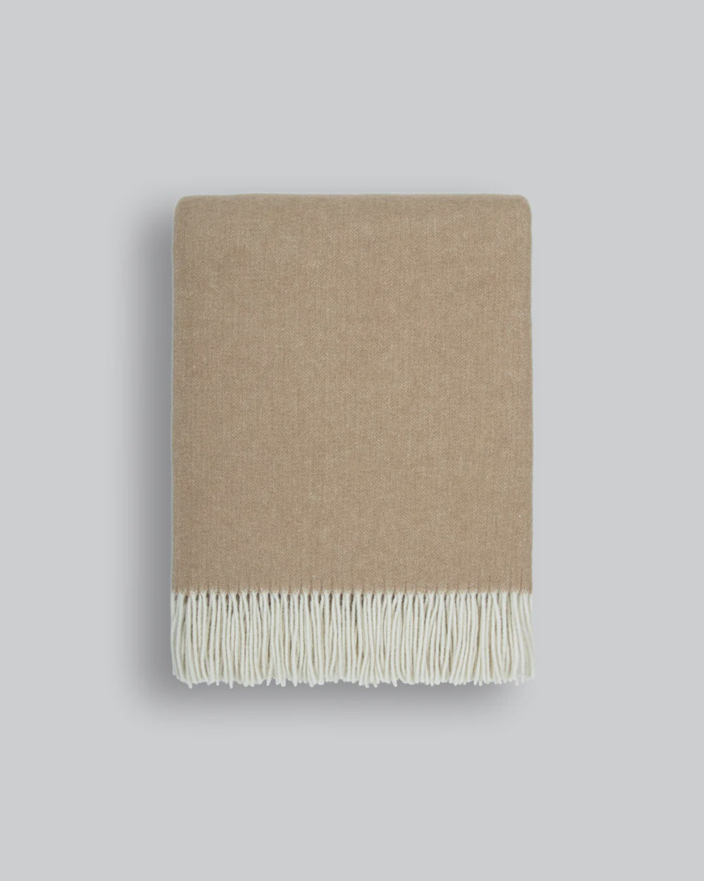 Furtex Baya Mosman Merino Wool Throw 140 x 200cm - Sand