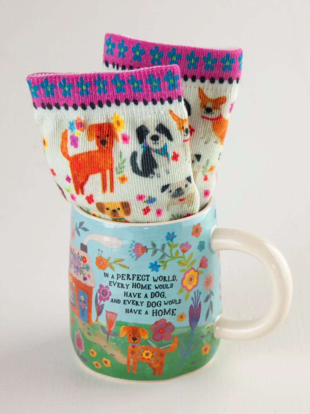 Natural Life Mug & Socks Set - Every Dog Has A Home