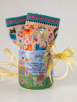 Natural Life Mug & Socks Set - Every Cat Has A Home