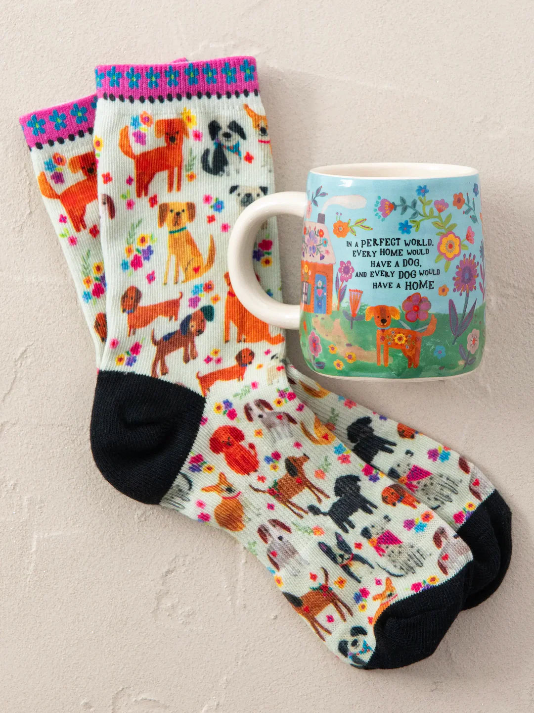 Natural Life Mug & Socks Set - Every Dog Has A Home