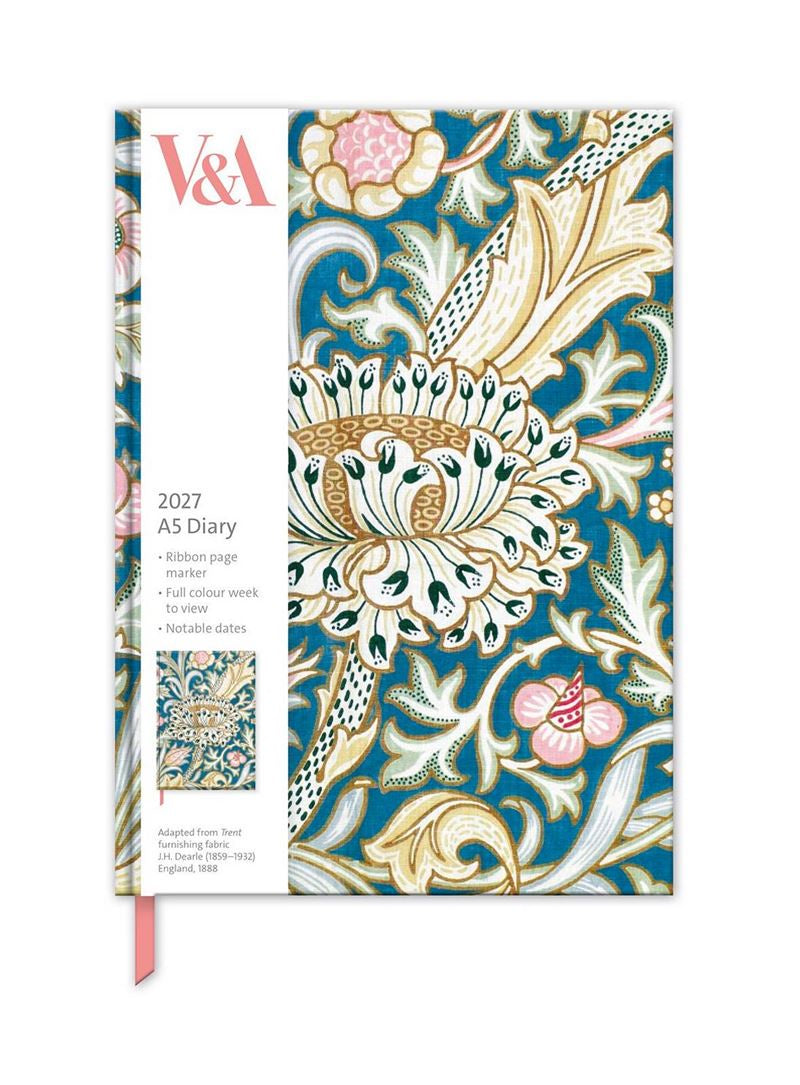 Museums & Galleries - Arts And Crafts Pattern - 2027 A5 Desk Diary