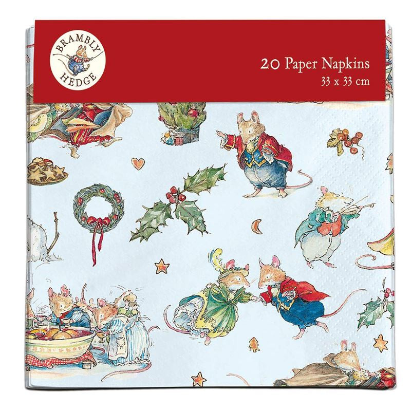 Brambly Hedge 20 Pkt - Christmas Paper Napkins