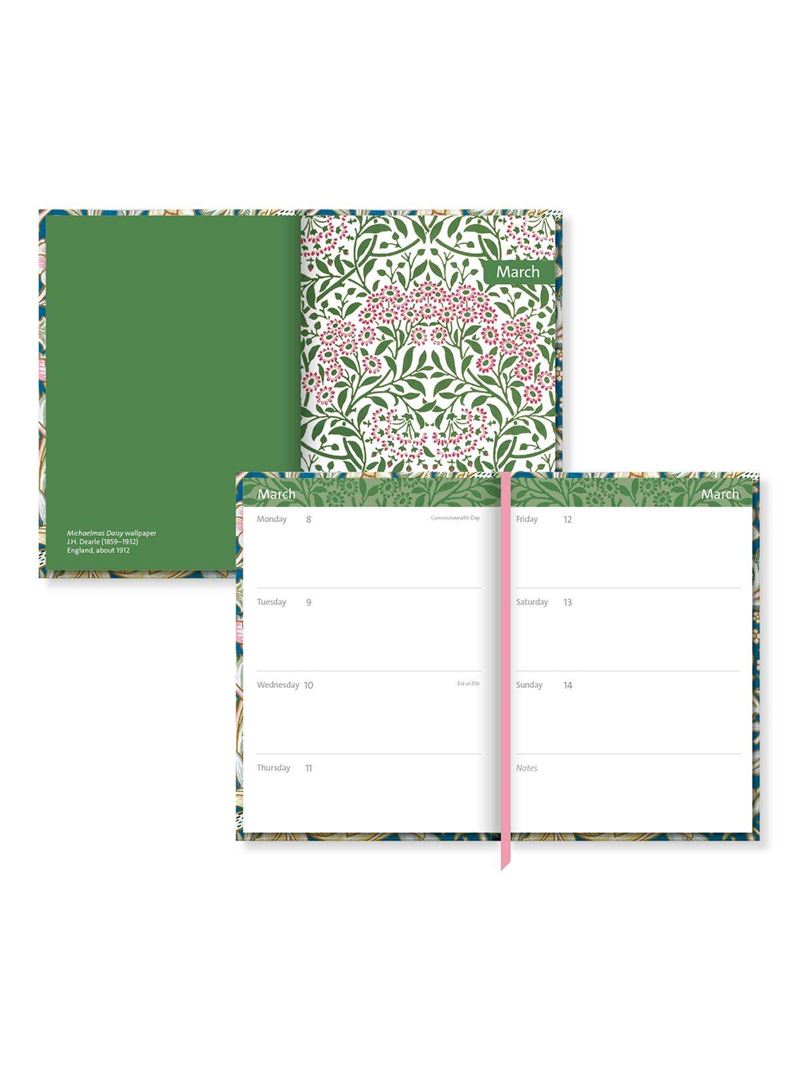 Museums & Galleries - Arts And Crafts Pattern - 2027 A5 Desk Diary