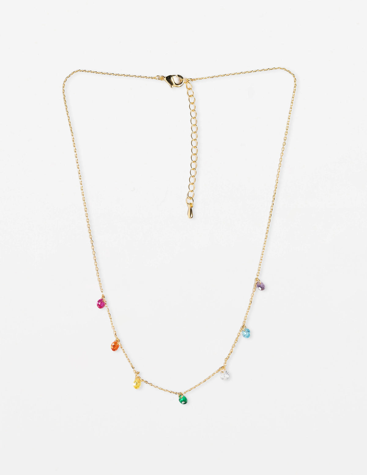Stella Gemma NECKLACE RAINBOW BEADS GOLD
