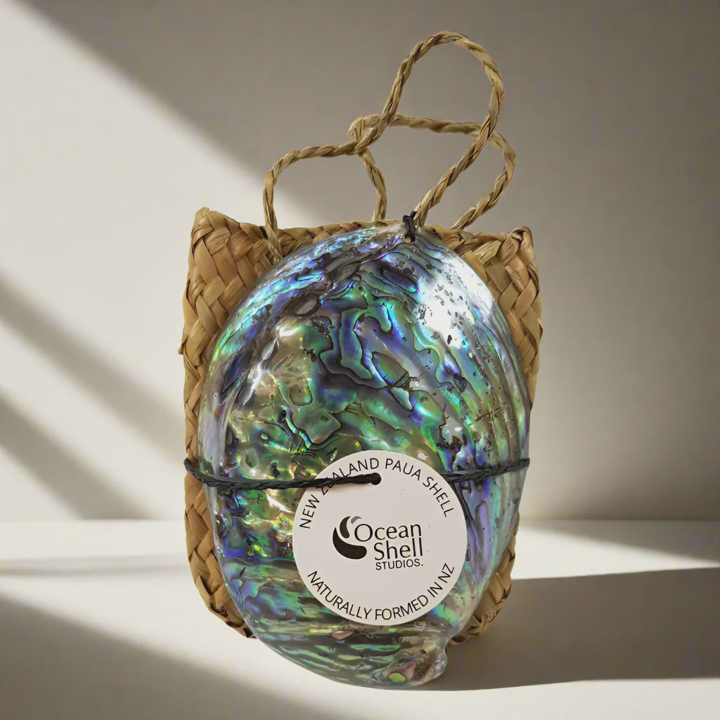Ocean Shell Studios Premium Paua Shell & Kete Bag