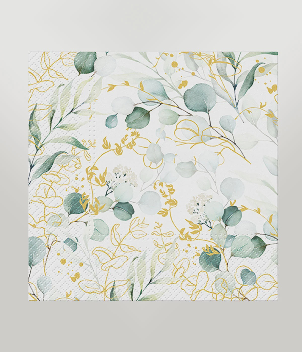 Paper Napkins Lunch - Golden Eucalyptus