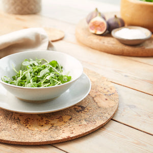 LIGA Natural Cork Round Placemats Set of 4