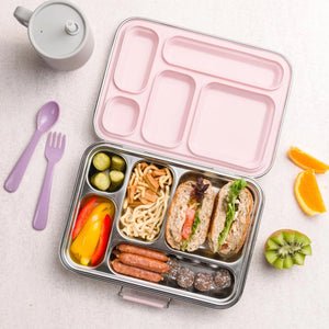 Nestling Stainless Steel Bento Box - Dusty Pink