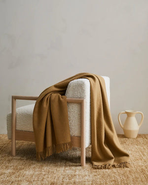 Weave Home Nevis Wool Throw 130x200cm - Camel