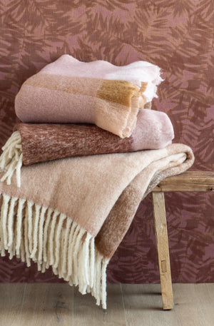 Bianca Lorenne Komichi Old Rose Wool Throw