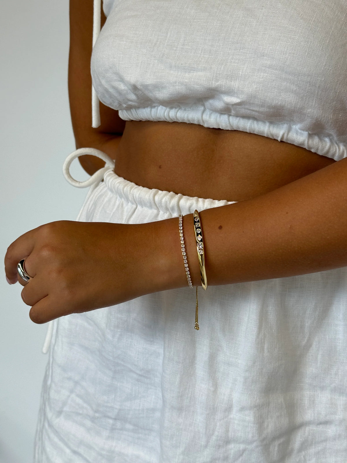 ZAFINO Nikki Tennis Metal Bracelet - Gold