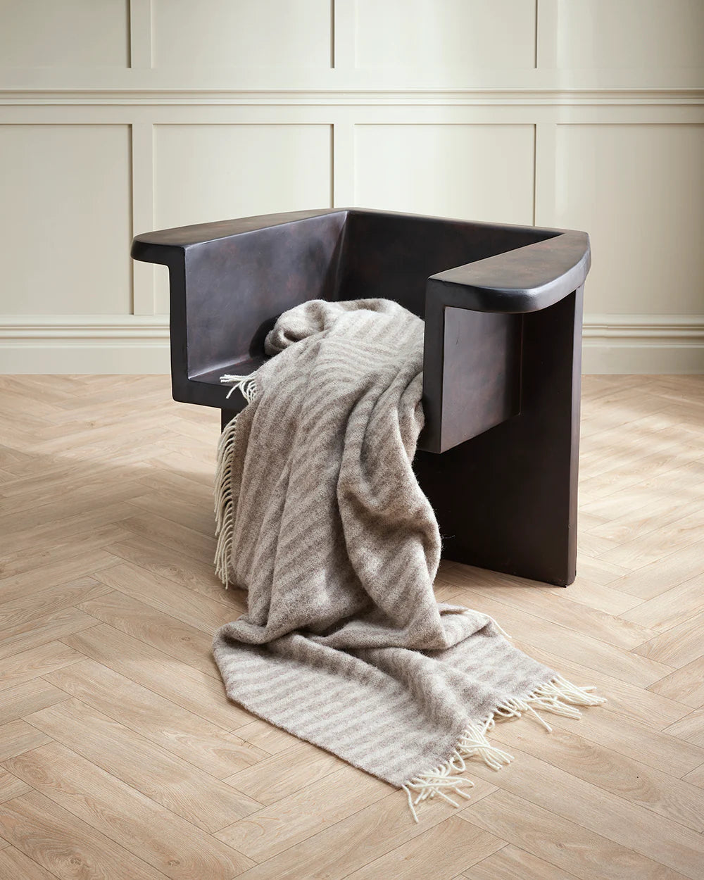 Furtex Baya Noah NZ Wool Throw - Oatmeal