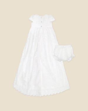 MINIHAHA BABY Kids OPEN BACK CHRISTENING DRESS WITH BLOOMERS