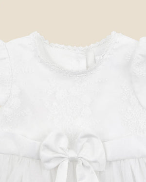 MINIHAHA BABY Kids OPEN BACK CHRISTENING DRESS WITH BLOOMERS