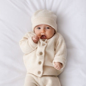 Burrow & Be Oakley Cardigan - Ivory Blush