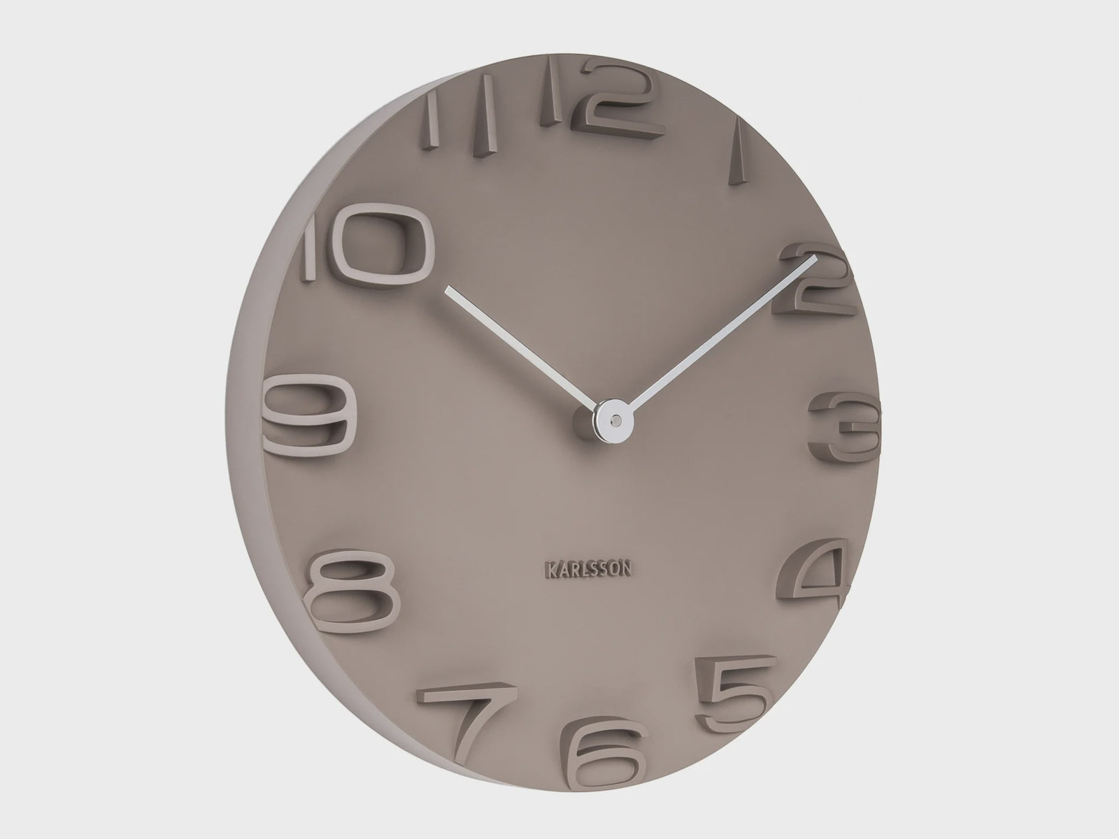 Karlsson On The Edge Wall Clock - Warm Grey