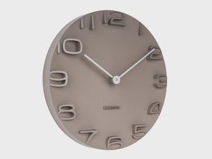 Karlsson On The Edge Wall Clock - Warm Grey