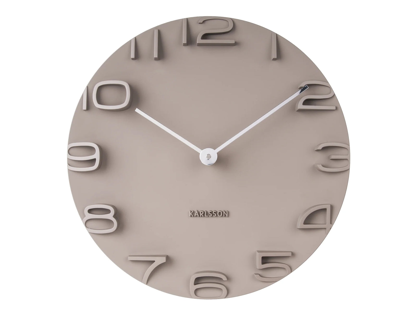 Karlsson On The Edge Wall Clock - Warm Grey