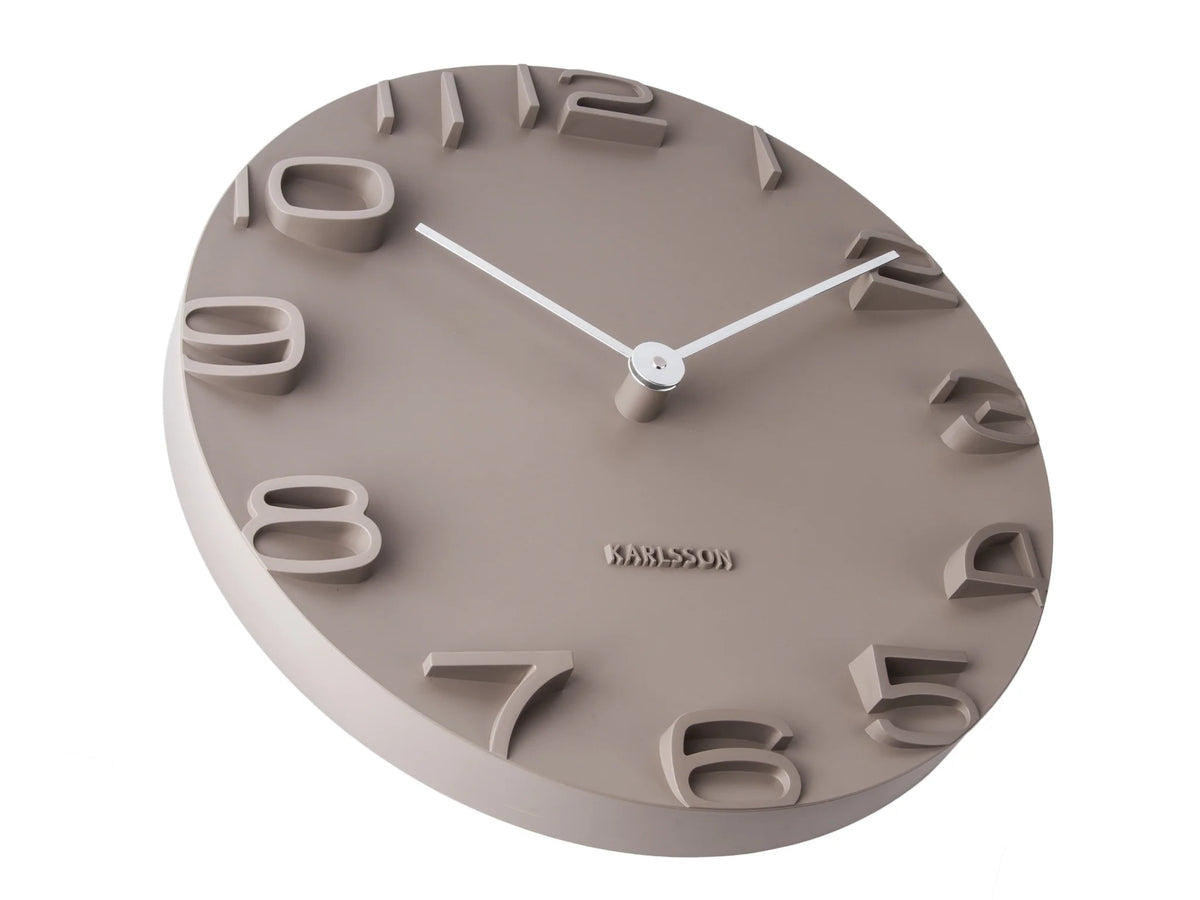 Karlsson On The Edge Wall Clock - Warm Grey
