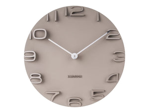Karlsson On The Edge Wall Clock - Warm Grey