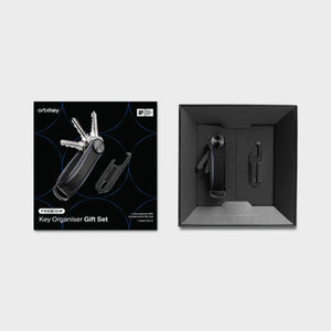 Orbitkey Key Organiser Pro + Multi-Tool v2 Set - Blackout with Blue Stitching