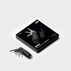 Orbitkey Key Organiser Pro + Multi-Tool v2 Set - Blackout with Blue Stitching