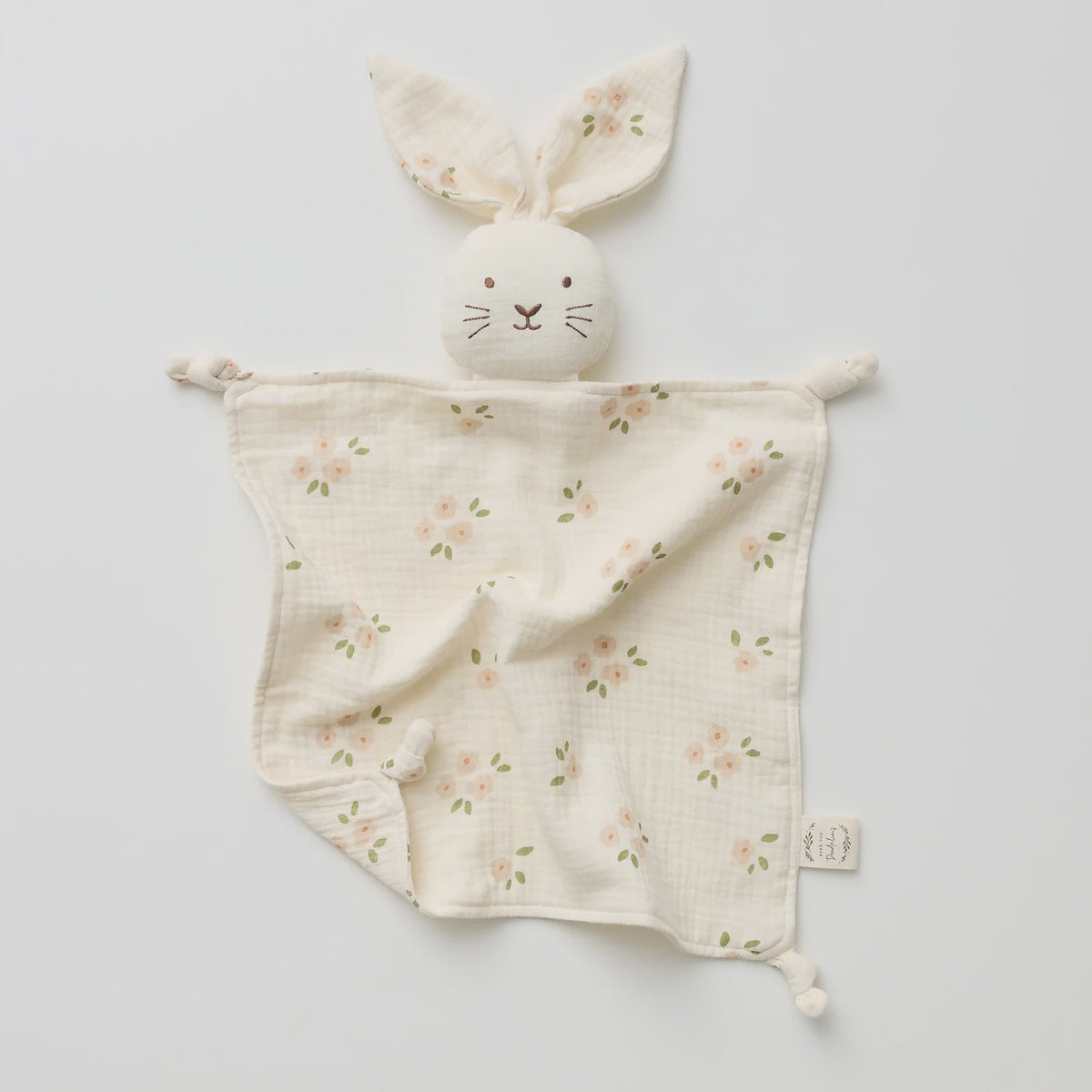 Over the Dandelions Organic Muslin Bunny Lovey Daisy print Baby comfort 