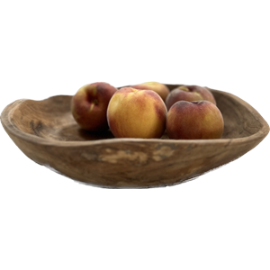 Organic Teak Serving Bowl Round - UW220171 Fox&Bear