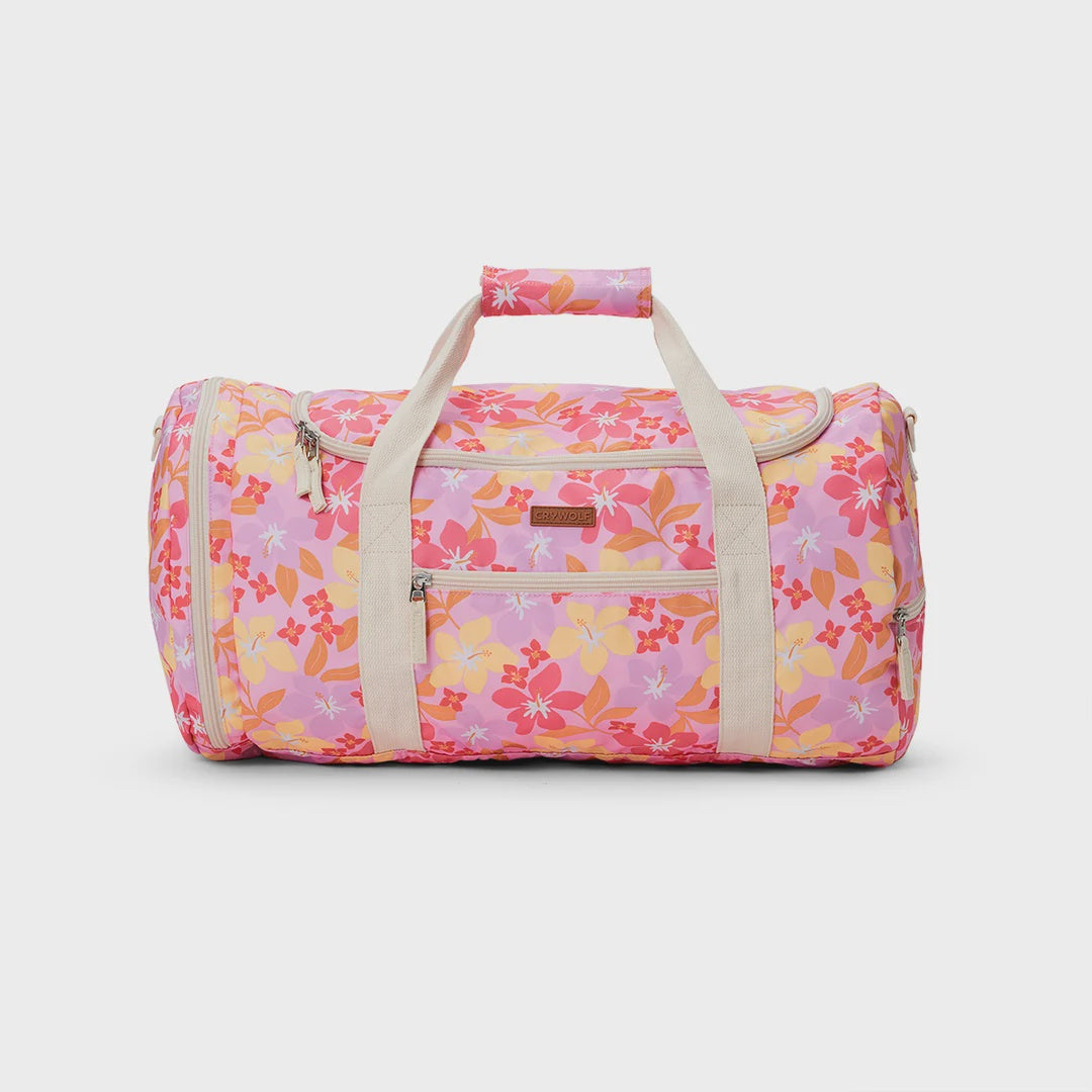 Crywolf Child PACKABLE DUFFEL BAG Hibiscus Daze
