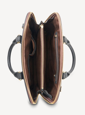 SABEN Parker Briefcase - Cacao Leather Work Bag