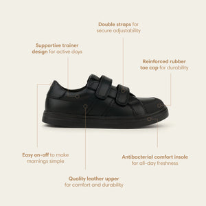 Pretty Brave Atlas Black School Shoes