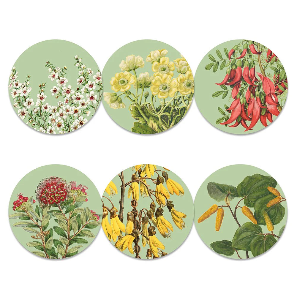 100%NZ NZ Native Botanical Placemats Box of 6
