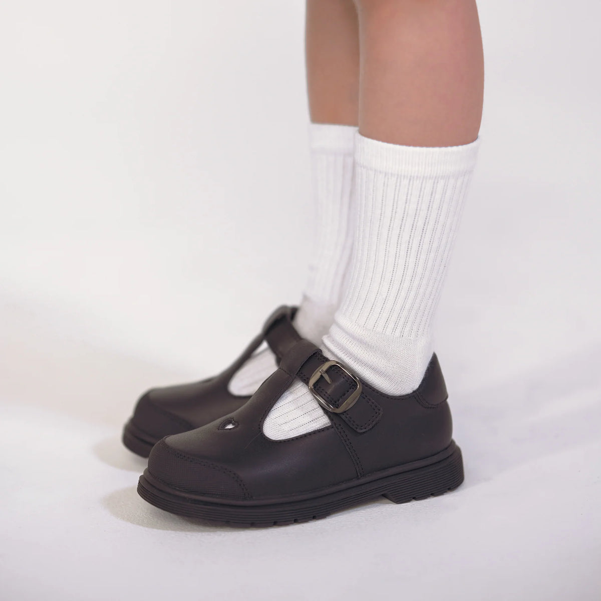 Pretty Brave Athena Black School Shoes
