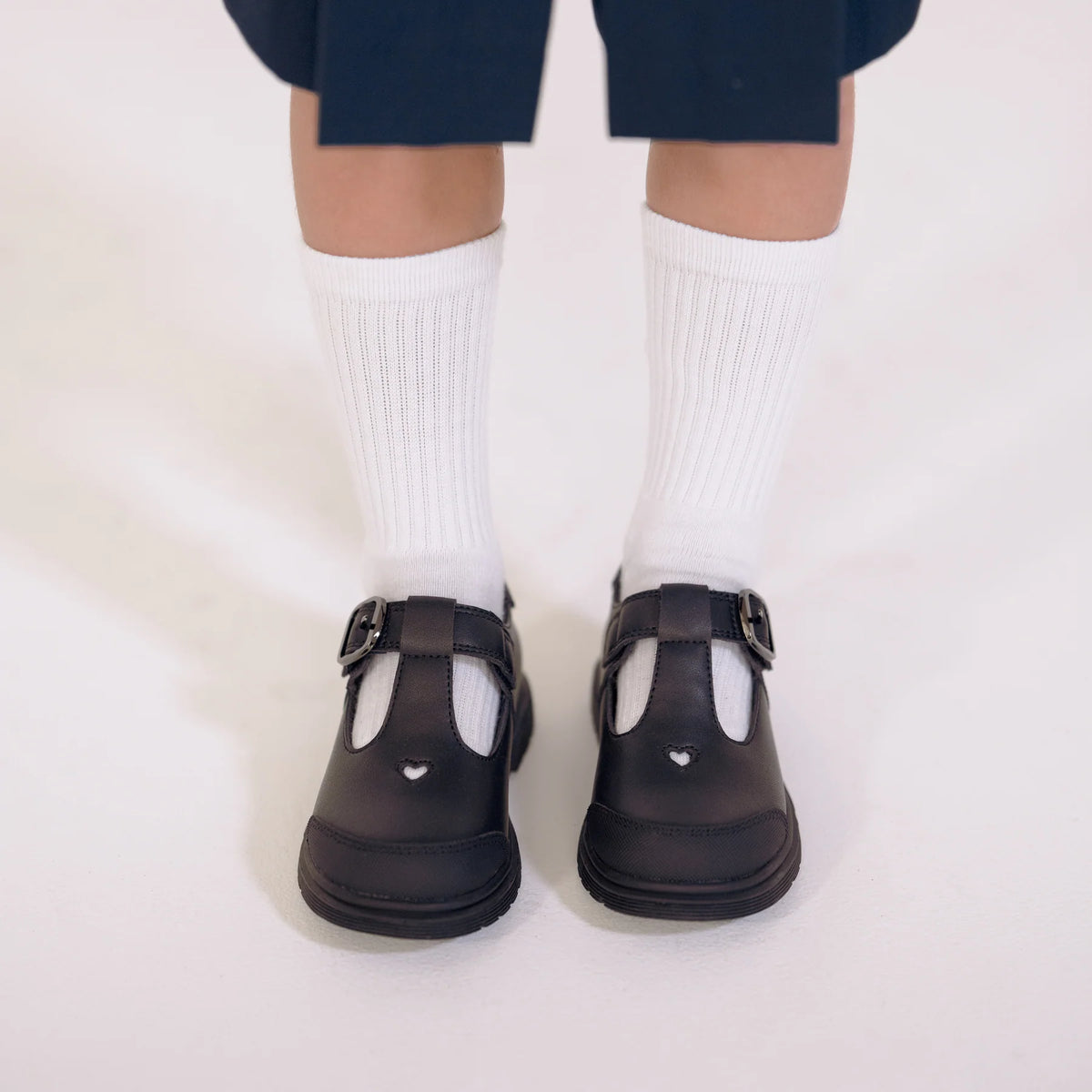 Pretty Brave Athena Black School Shoes