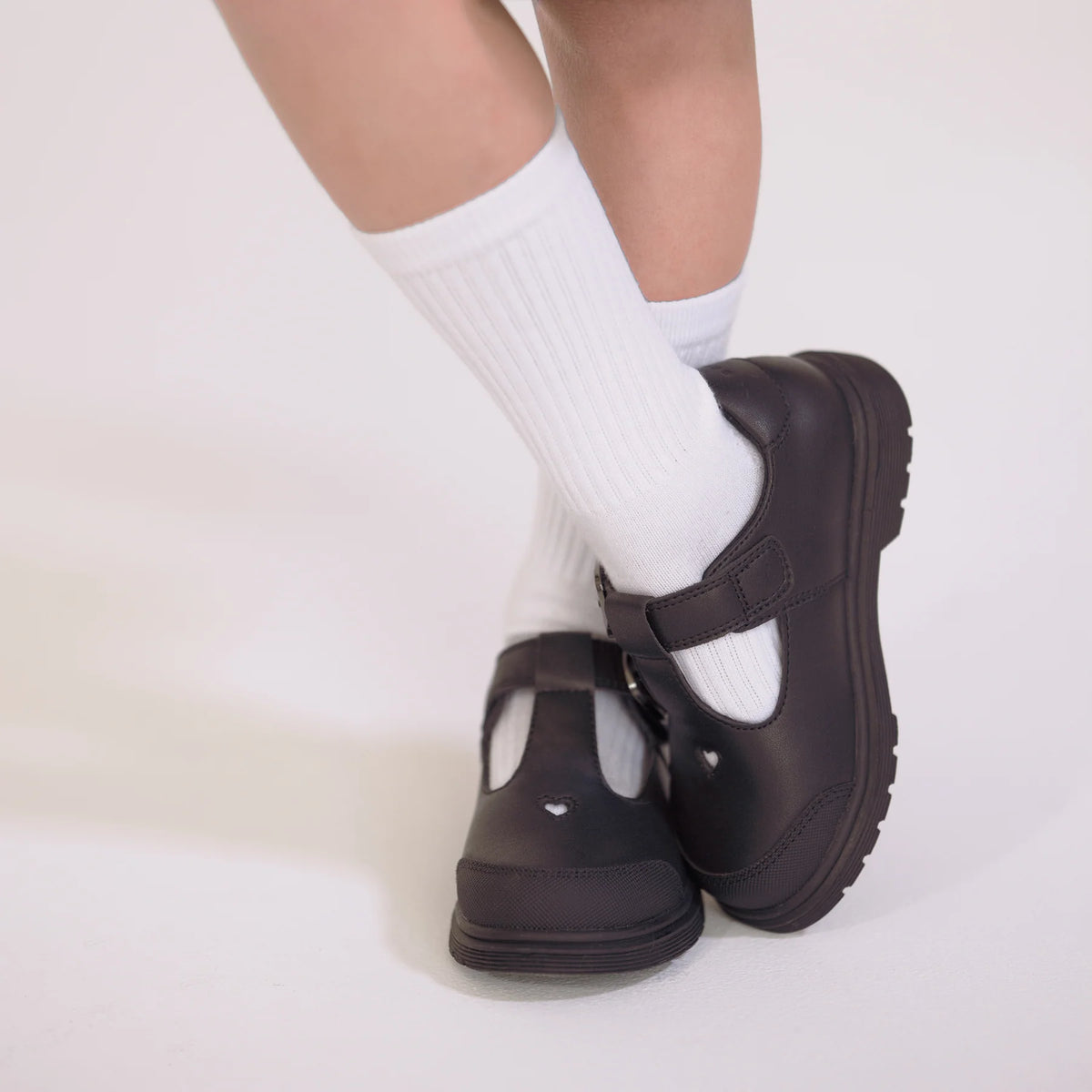 Pretty Brave Athena Black School Shoes