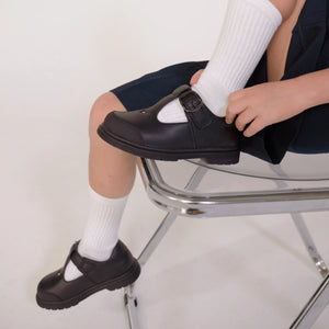 Pretty Brave Athena Black School Shoes
