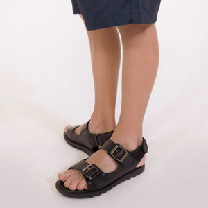 Pretty Brave Milo Black School Shoes Sandal NZ