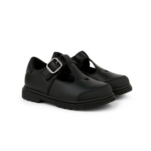 Pretty Brave Athena Black School Shoes