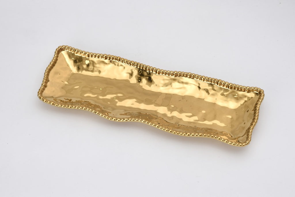 Pampa Bay Monaco - Rectangular Serving Piece Gold rectangular tray 