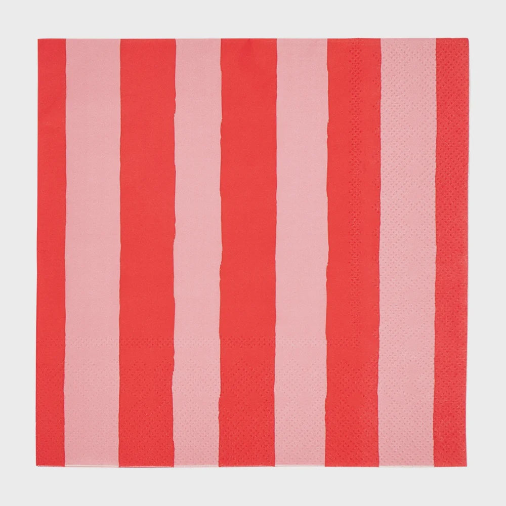 Annabel Trends Paper Napkins -Red Stripe 20pcs
