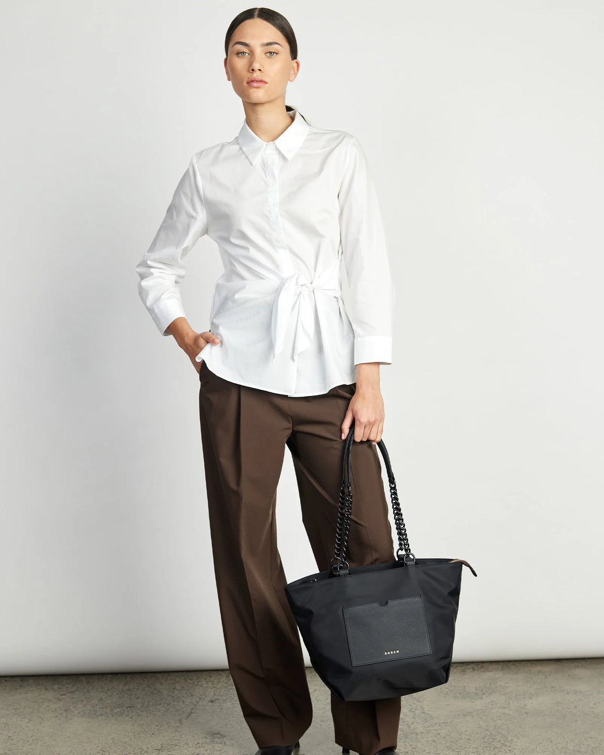 Saben Bag Paris Tote Black Recycled Nylon AW25