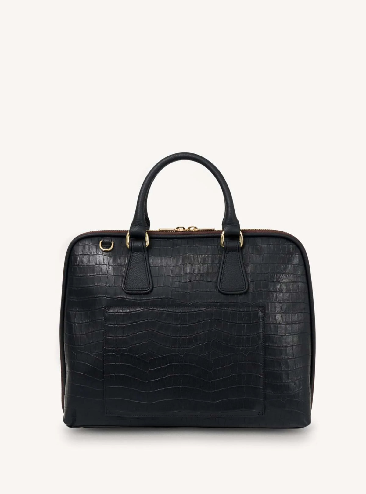 SABEN Parker Briefcase - Black Croc Bag