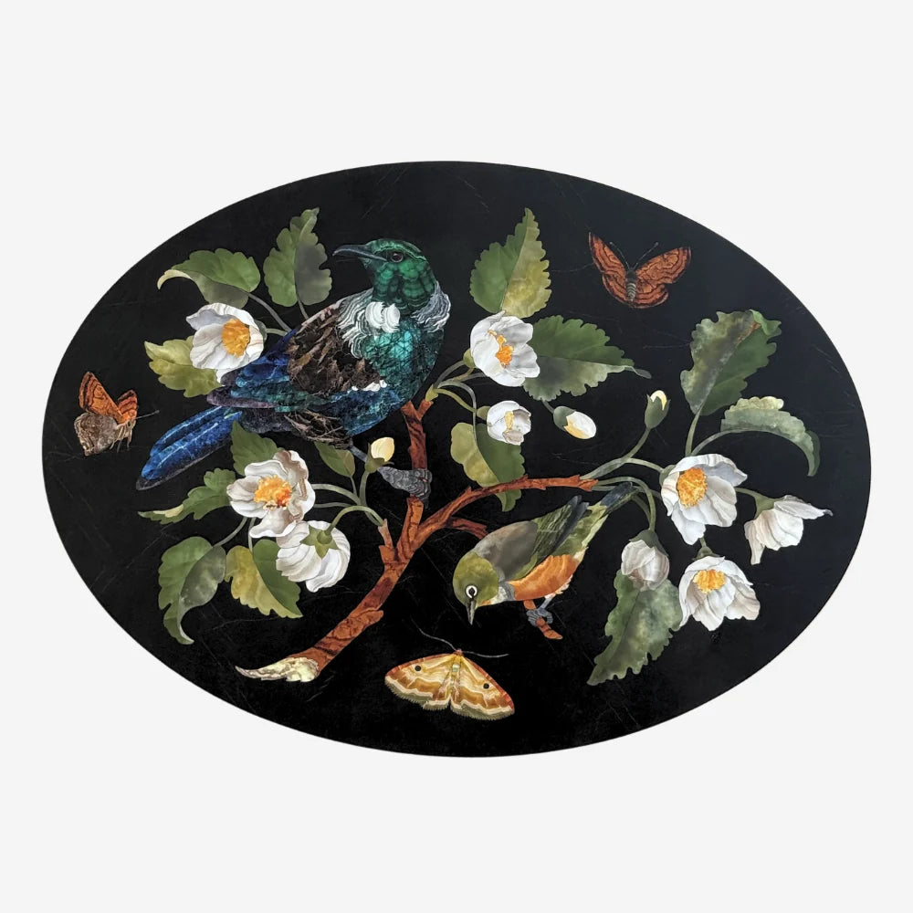 TANYA WOLFKAMP Oval Placemat set of 4 - NZ Birds