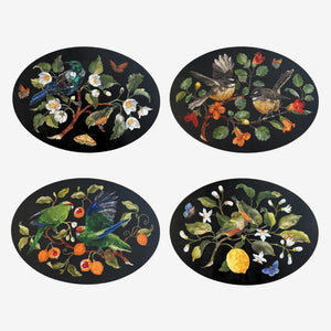 TANYA WOLFKAMP Oval Placemat set of 4 - NZ Birds