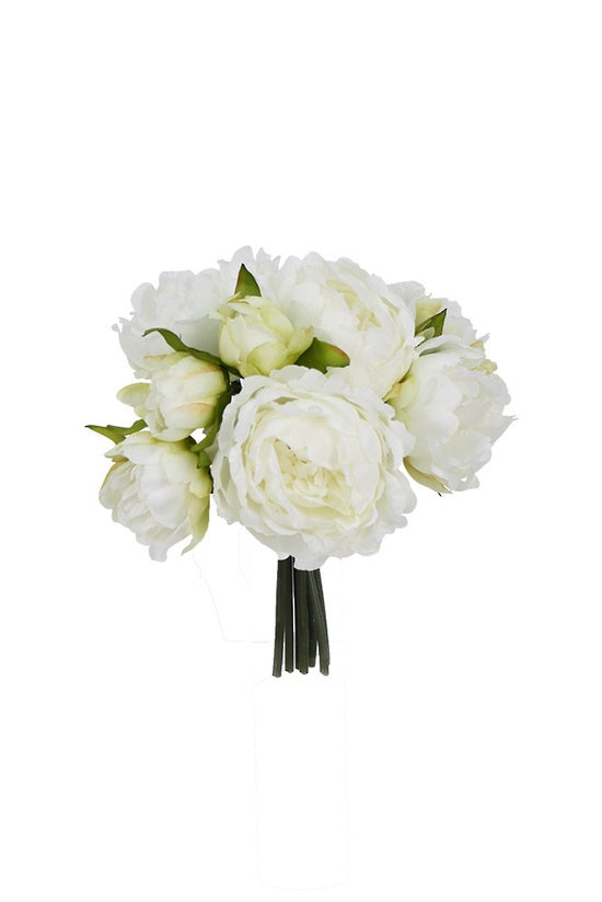 Peony Bouquet x 8 White Flower System