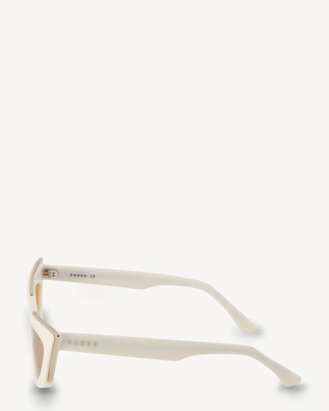 SABEN Peyton Sunglasses - Off-White Cat-eye sunglasses with white frame  