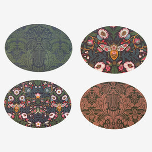 Tanya Wolfkamp Oval Placemat set of 4 - Damask
