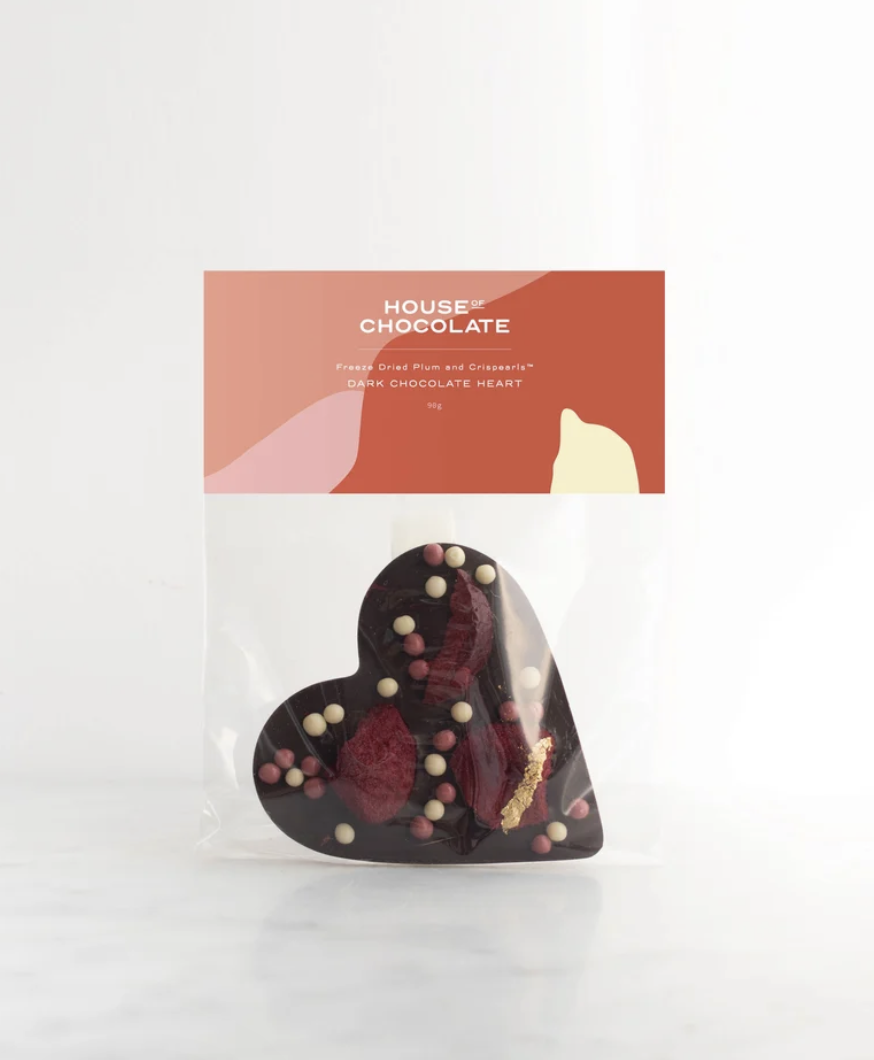 Plum & Pearl Dark Chocolate Heart